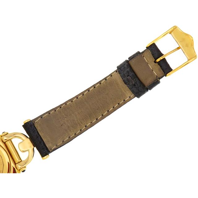 GUCCI（グッチ） ホースビット 6300L ゴールドメッキ/本革 ブラック