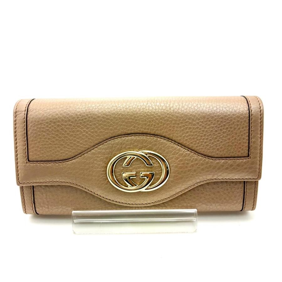 GUCCI グッチ ズゥミ インターロッキング 長財布 フラップ 0705-1