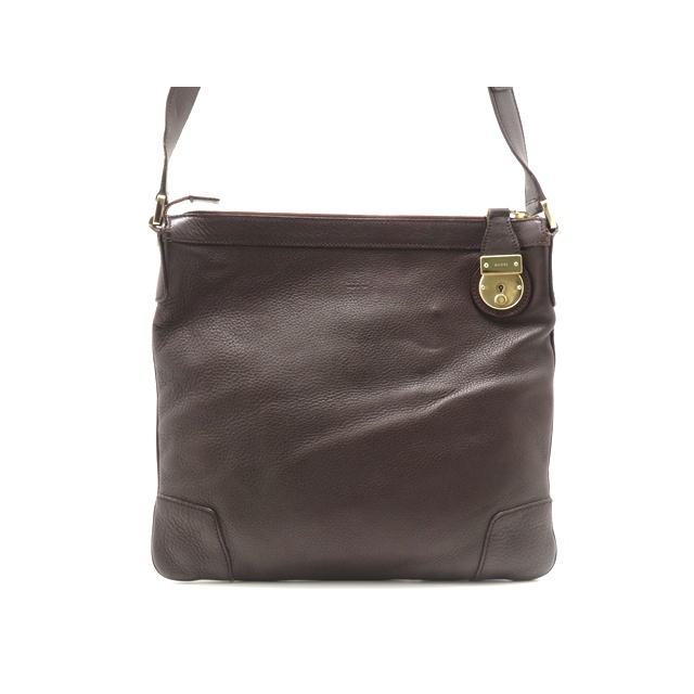 GUCCI グッチ バッグ ショルダーバッグ ダークブラウン レザー ﾊﾞｯｸﾞ 148476 ショルダーバッグ_x000D_
 カーフ ダークブラウン メンズ【中古】【431】 GUCCI（グッチ） バッグ ショルダーバッグ ダークブラウン レザー