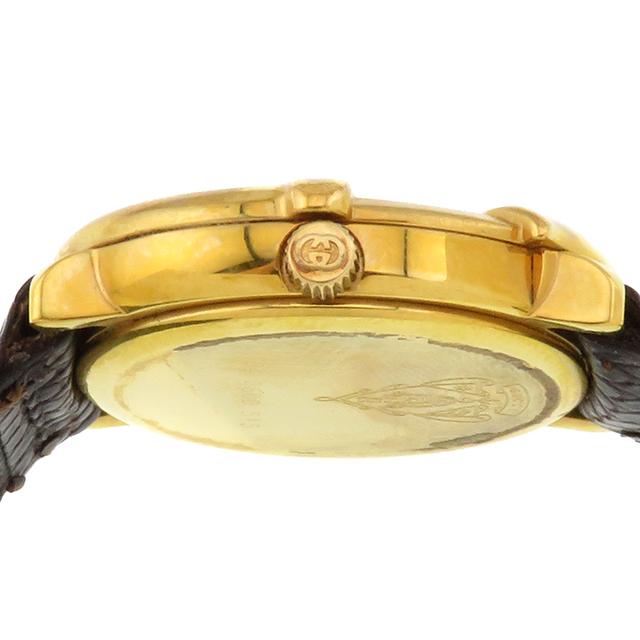 GUCCI（グッチ） Gウォッチ 腕時計 ゴールドメッキ/本革 ゴールド文字