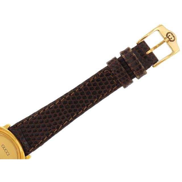 GUCCI スクエア クォーツ 腕時計 ゴールド文字盤 GUCCI（グッチ） Gウォッチ 腕時計 ゴールドメッキ/本革 ゴールド文字