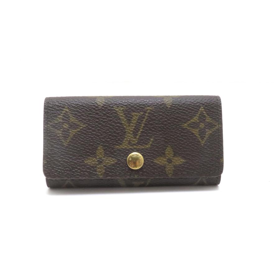 LOUIS VUITTON ルイ・ヴィトン ミュルティクレ4 モノグラム【205】 M62631 キーケース_x000D_
 モノグラムキャンバス ブラック メンズ【中古】 LOUIS VUITTON（ルイ・ヴィトン） ミュルティクレ4 モノグラム【205