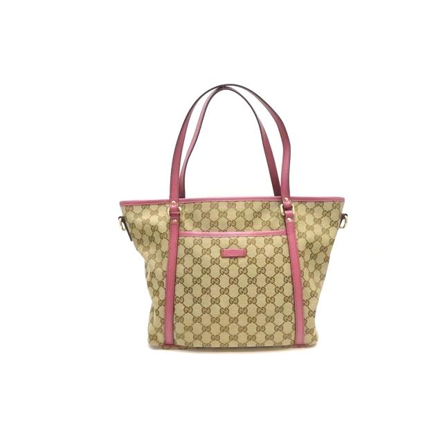 GUCCI（グッチ） GG2wayバッグ ベージュ/ピンク 388929 キャンバス
