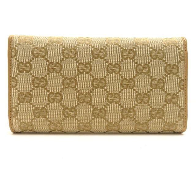 GUCCI（グッチ） バッグ GG 三つ折長財布 ベージュ キャンバス/レザー
