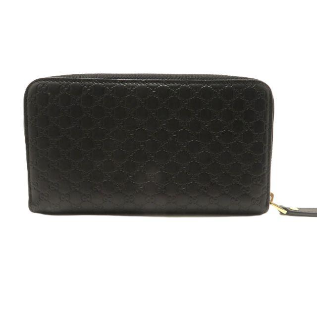 GUCCI（グッチ） バッグ マイクログッチシマ ラウンド長財布 ブラック