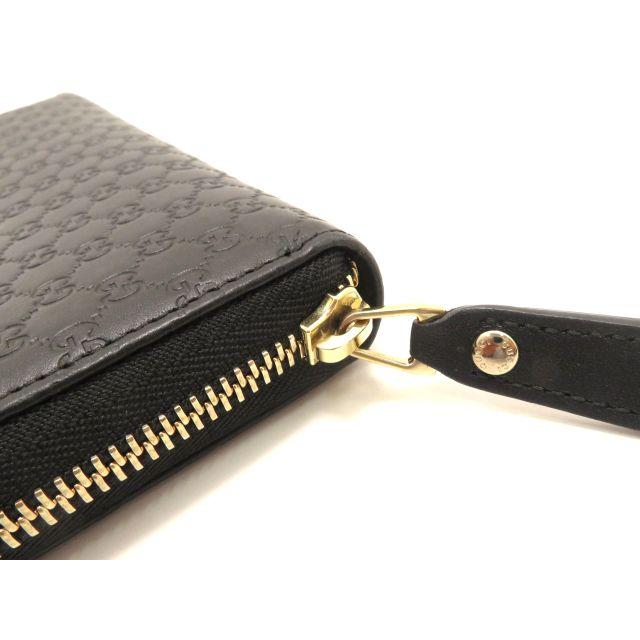 GUCCI（グッチ） バッグ マイクログッチシマ ラウンド長財布 ブラック