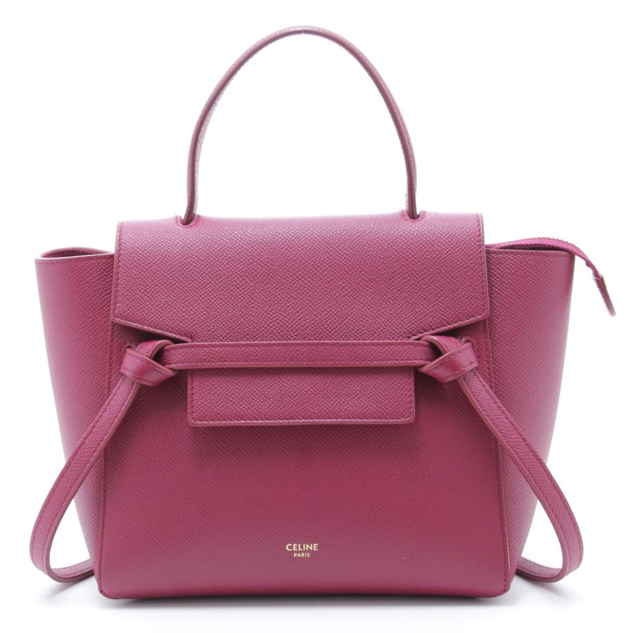 CELINEセリーヌ ベルトバッグナノ CELINE（セリーヌ） ベルトバッグ ナノ ボルドー レザー ショルダー