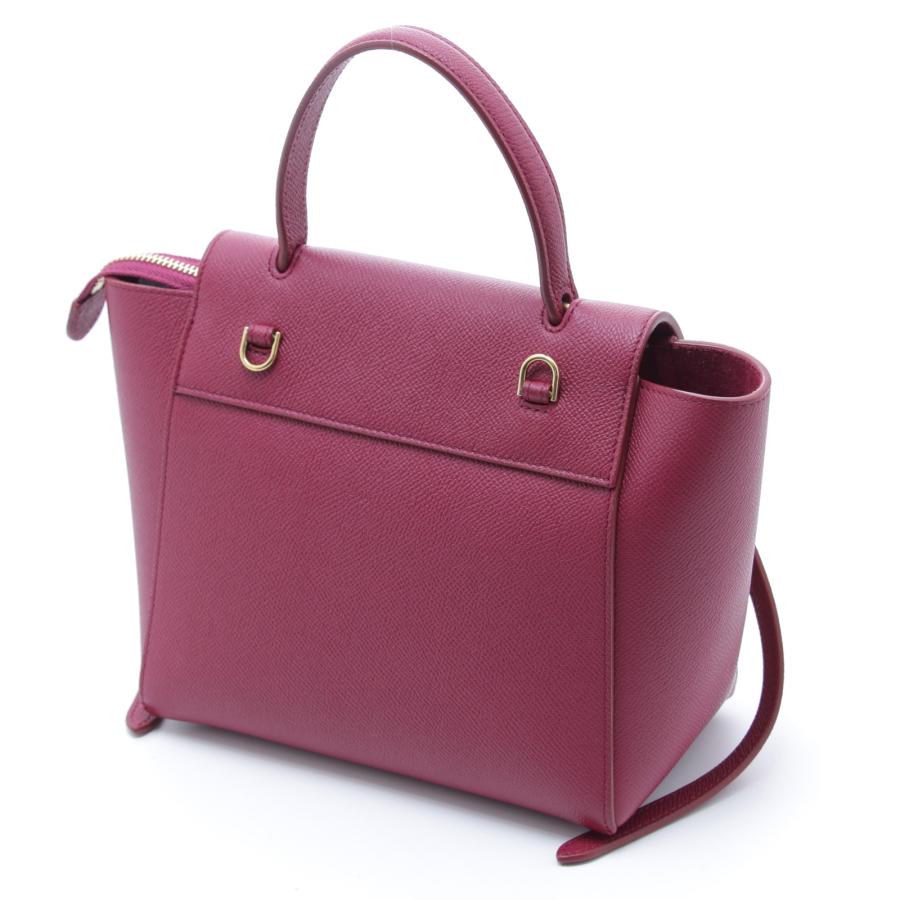 CELINE（セリーヌ） ベルトバッグ ナノ ボルドー レザー ショルダー