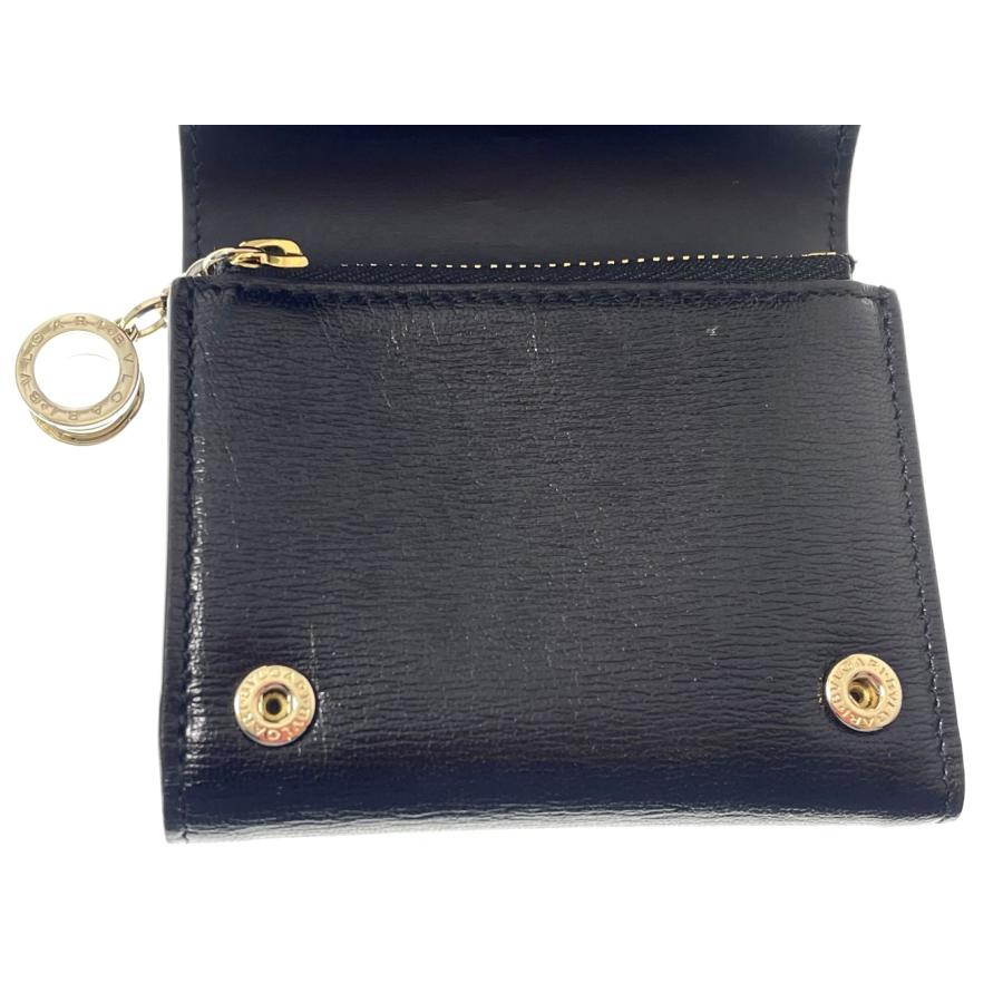 BVLGARI　ブルガリブルガリ　ビーゼロワン　三つ折り財布 BVLGARI（ブルガリ） バッグ B-zero1 三つ折財布 ブラック レザー