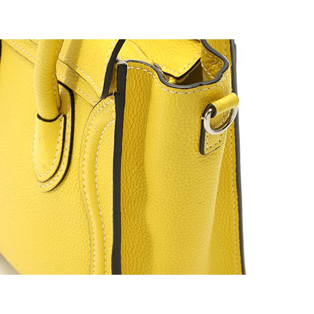 CELINE（セリーヌ） バッグ ラゲージ ナノショッパー イエロー レザー