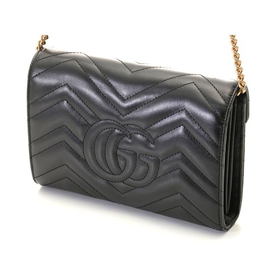 GUCCI（グッチ） バッグ GGマーモント チェーンウォレット ブラック