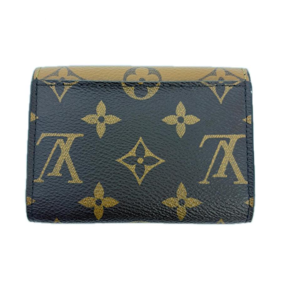 ルイヴィトン モノグラム リバース ポルトモネロザリ 二つ折り財布 未使用に近い LOUIS VUITTON（ルイ・ヴィトン） ポルトモネ・ロザリ モノグラム