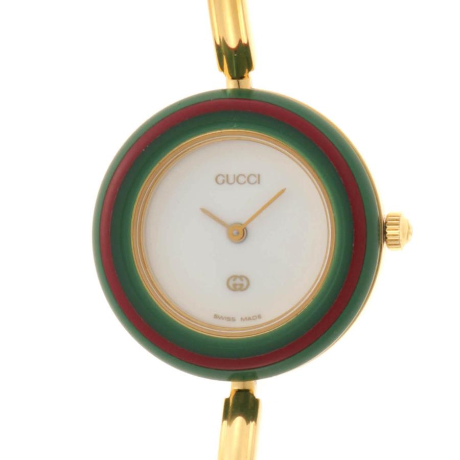 GUCCI（グッチ） チェンジベゼル 11/12 腕時計 GP ホワイト レディース