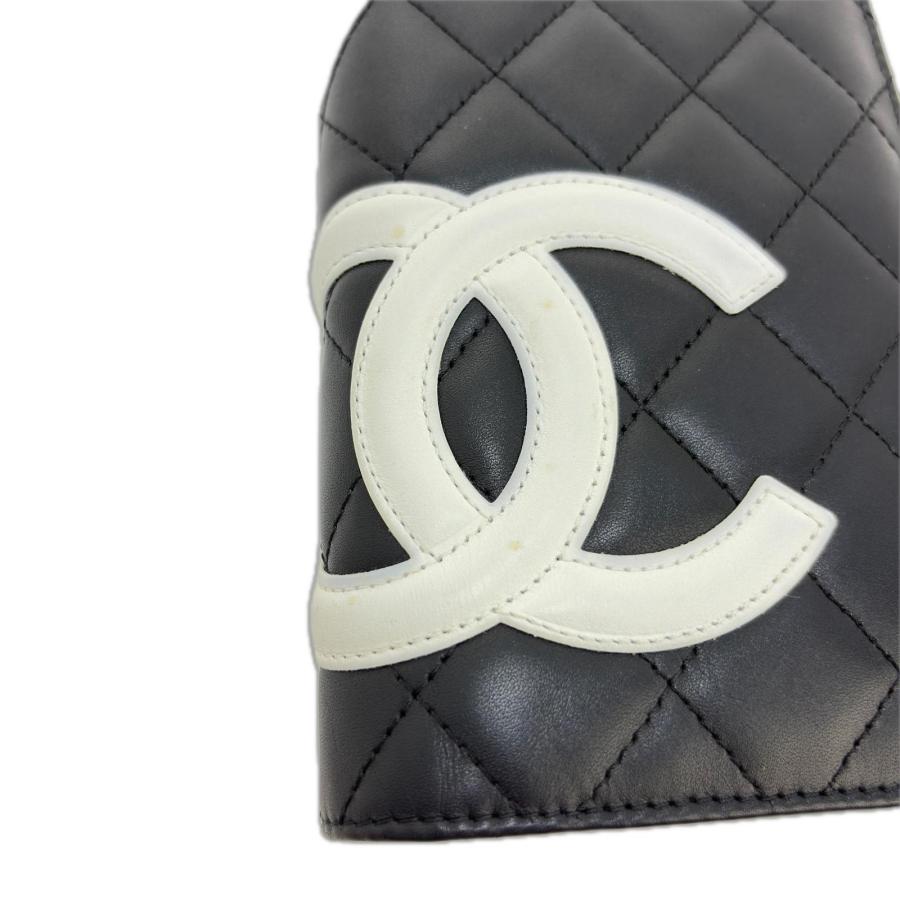 CHANEL（シャネル） カンボンライン 二つ折ZIP長財布 ブラック