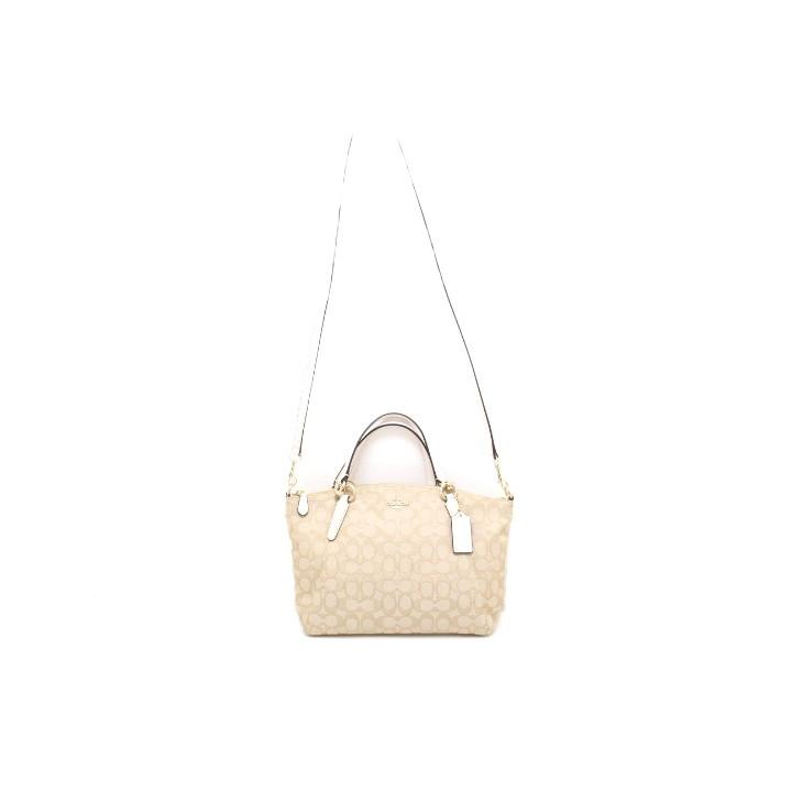 COACH（コーチ） バッグ シグネチャー 2wayバッグ ベージュ/ホワイト
