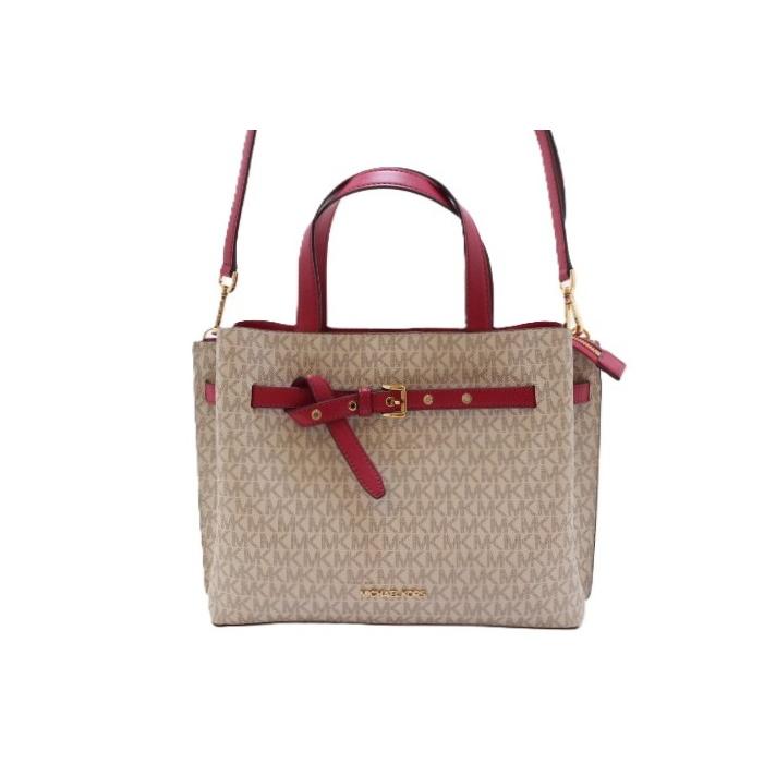 MICHAEL KORS（マイケルコース） MKシグネチャー ベージュ/ピンク PVC 