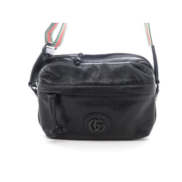 GUCCI（グッチ） インターロッキングG ショルダーバッグ ブラック 