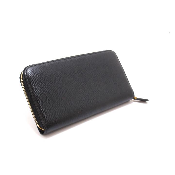 PRADA（プラダ） ラウンド長財布 ブラック ヴィッテロムーブ 長財布