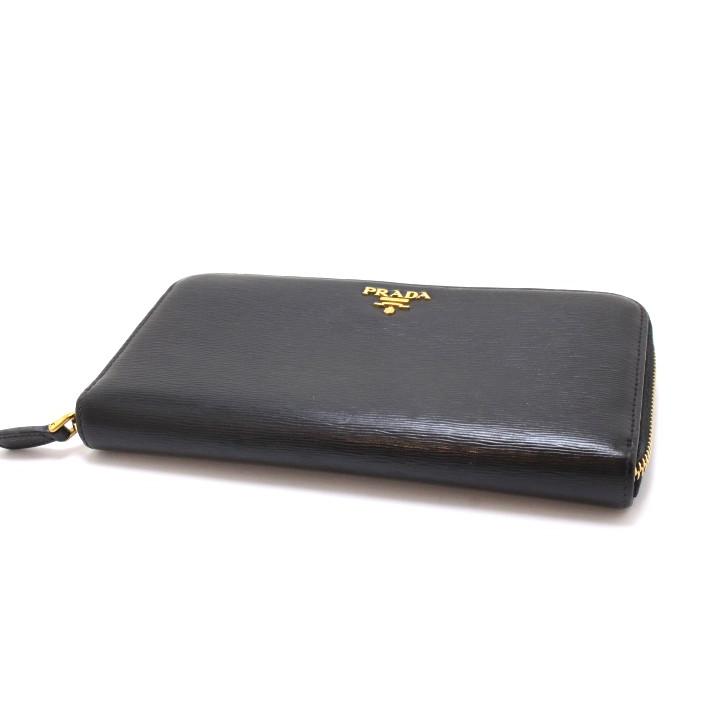 PRADA（プラダ） ラウンド長財布 ブラック ヴィッテロムーブ 長財布