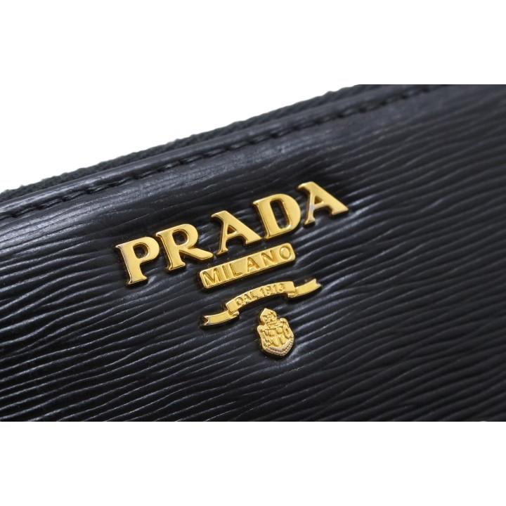 PRADA（プラダ） ラウンド長財布 ブラック ヴィッテロムーブ 長財布