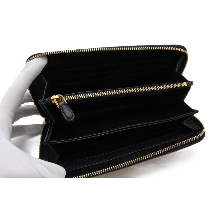 PRADA（プラダ） ラウンド長財布 ブラック ヴィッテロムーブ 長財布