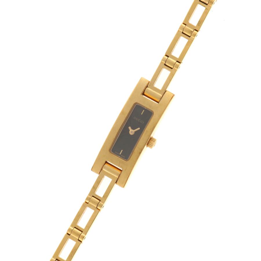GUCCI（グッチ） 3900L 腕時計 ゴールドメッキ ブラック文字盤