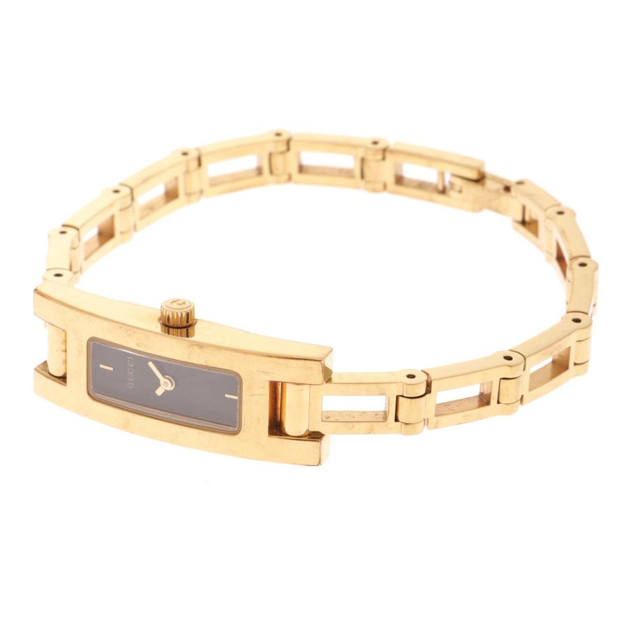 GUCCI（グッチ） 3900L 腕時計 ゴールドメッキ ブラック文字盤