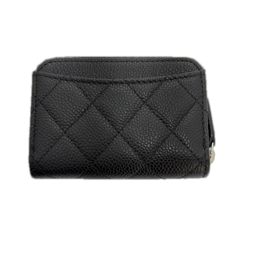 CHANEL（シャネル） マトラッセ ジップコインパース ブラック/SV 