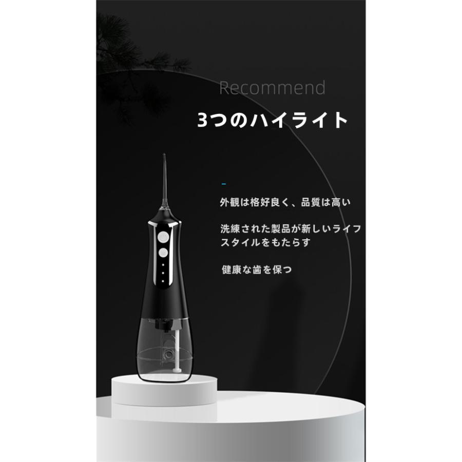 2023年最新版口腔洗浄器 ウォーターピック ジェットウォッシャー 口腔洗浄機 3つモード 防水 携帯型 歯間ジェット 歯周ポケット 洗浄 歯垢除去 USB充電式｜daikokuyaniigata｜14