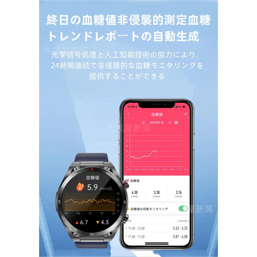 スマートウォッチ 日本製 センサー 通話機能「2024年高性能モデル・Bluetooth5.3 」24時間健康管理 睡眠管理 歩数計 音楽・カメラ制御 高精度データ測定｜daikokuyaniigata｜11