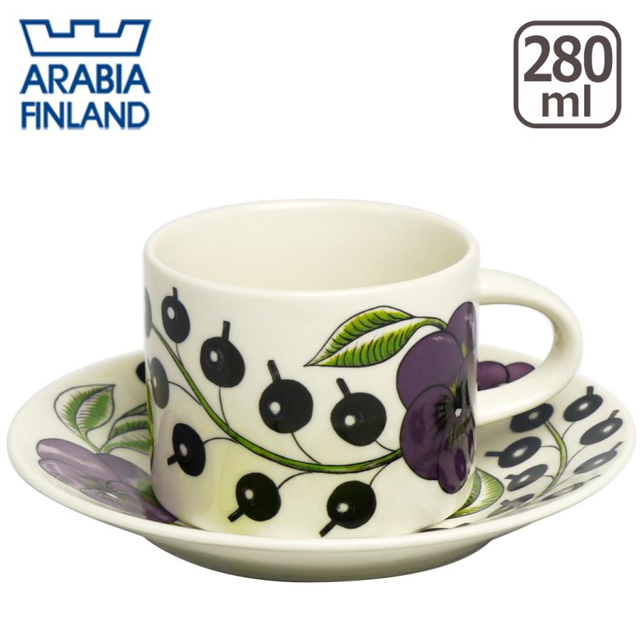 【並行輸入品】アラビア パラティッシ パープル ティーカップ&ソーサー Arabia Paratiisi Purple 食器