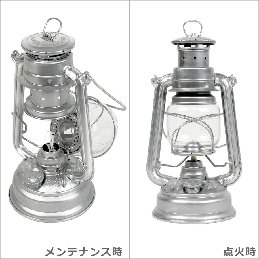 フュアハンド ランタン ベイビースペシャル276 Hurricane Lantern ジンク Zinc-Plated Feuerhand｜daily-3｜06