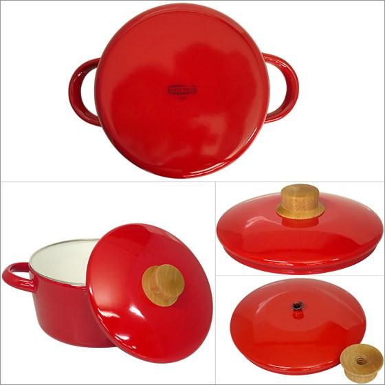 Red Leaf Series 富士ホーロー デイリーウェア レッド リーフ 両手鍋