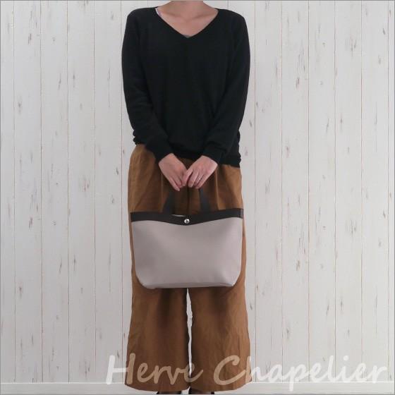 並行輸入品】エルベシャプリエ コーテッドキャンバス スクエアトート