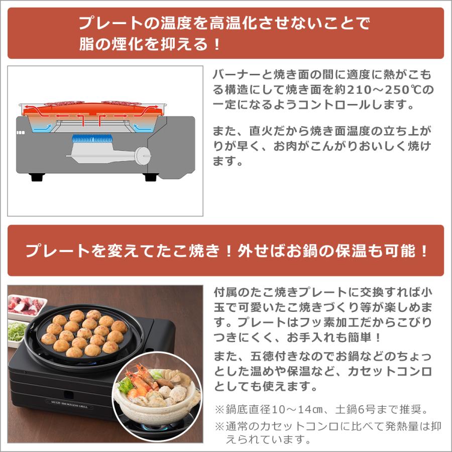 カセットフー イワタニ カセットコンロ マルチスモークレスグリル 岩谷