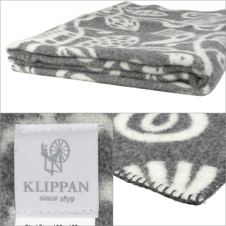 新品　KLIPPAN ウールブランケット 130x180cm グレー KLIPPAN/クリッパン ウール ミニブランケット ゴットランド