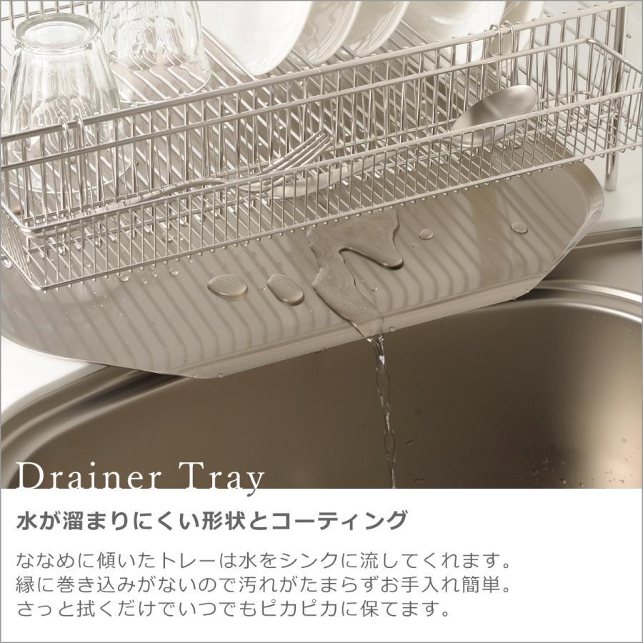 la base 水切りカゴ 大（縦置タイプ）3点セット DLM-8585