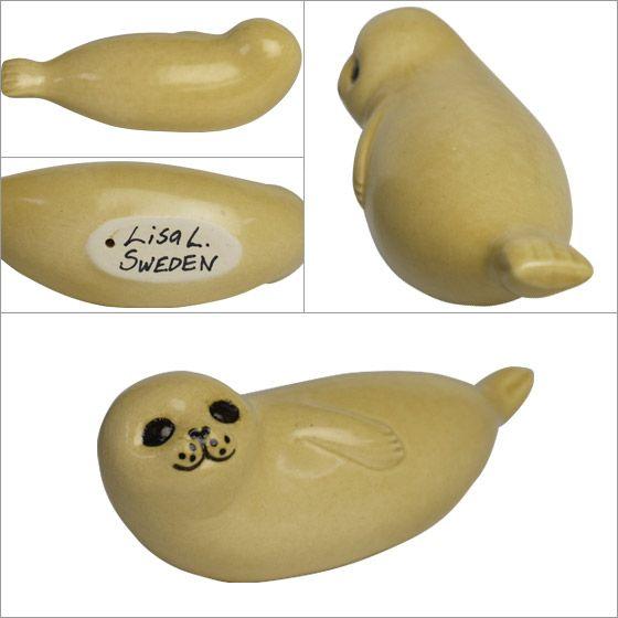 高級素材使用ブランド リサ ラーソン ミニスカンセン シール アザラシ