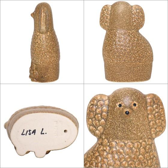 Lisa Larson 【並行輸入品】リサラーソン 置物 犬 プードル ミニ