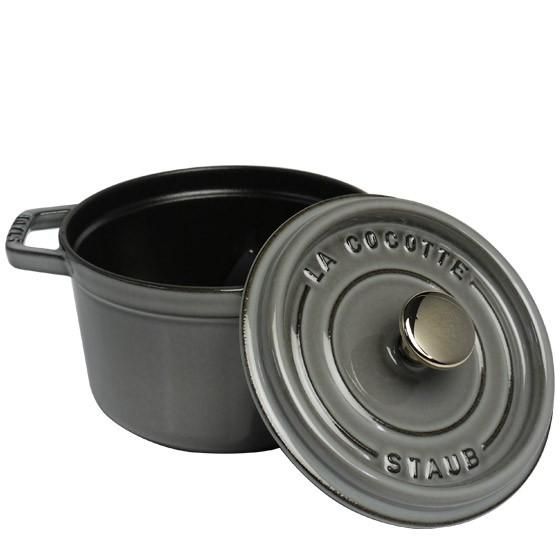 6188 staub ピコ ココット ラウンド グレー 16cm IH対応