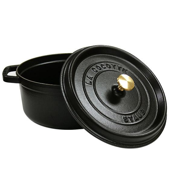 STAUB La Cocotte 両手鍋 黒 STAUB LA COCOTTE 20cm 黒色両手鍋 ストウブ 鉄鍋
