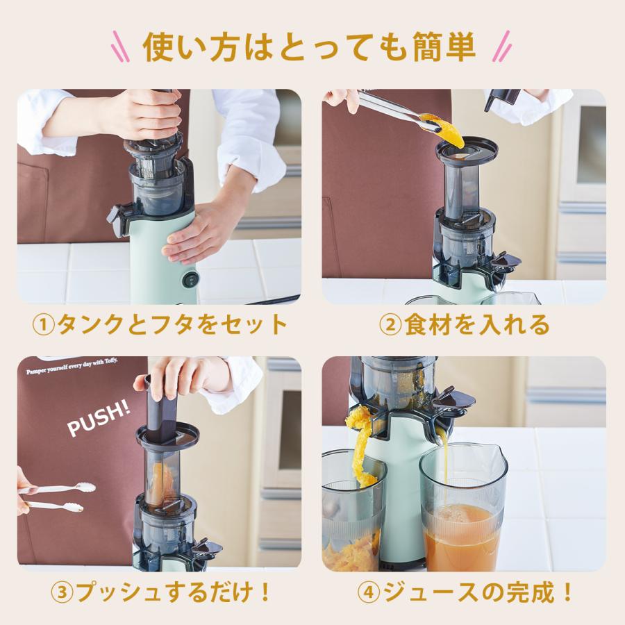 Toffy トフィー ミニスロージューサー 小型ジューサー