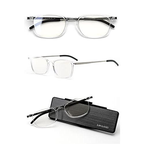 スリムグラス コンパクト 老眼鏡 おしゃれ メンズ ブルーライトカット 超薄型 コンパクト Daily 度数 老眼鏡 超薄型 Sl R51 A B09g6h7yyn 2522 Earth 2 5 安い お 店