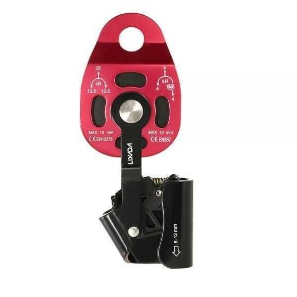 Lixada 25KN Haulingプーリー8-12MMロープスラックライン航空救助保護