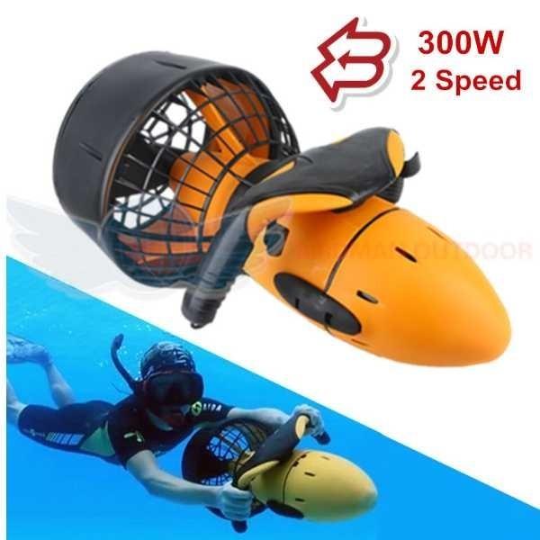 防水 300 ワットの電気水中スクーター水海デュアル速度プロペラダイビングスキューバスクータースポーツ用具