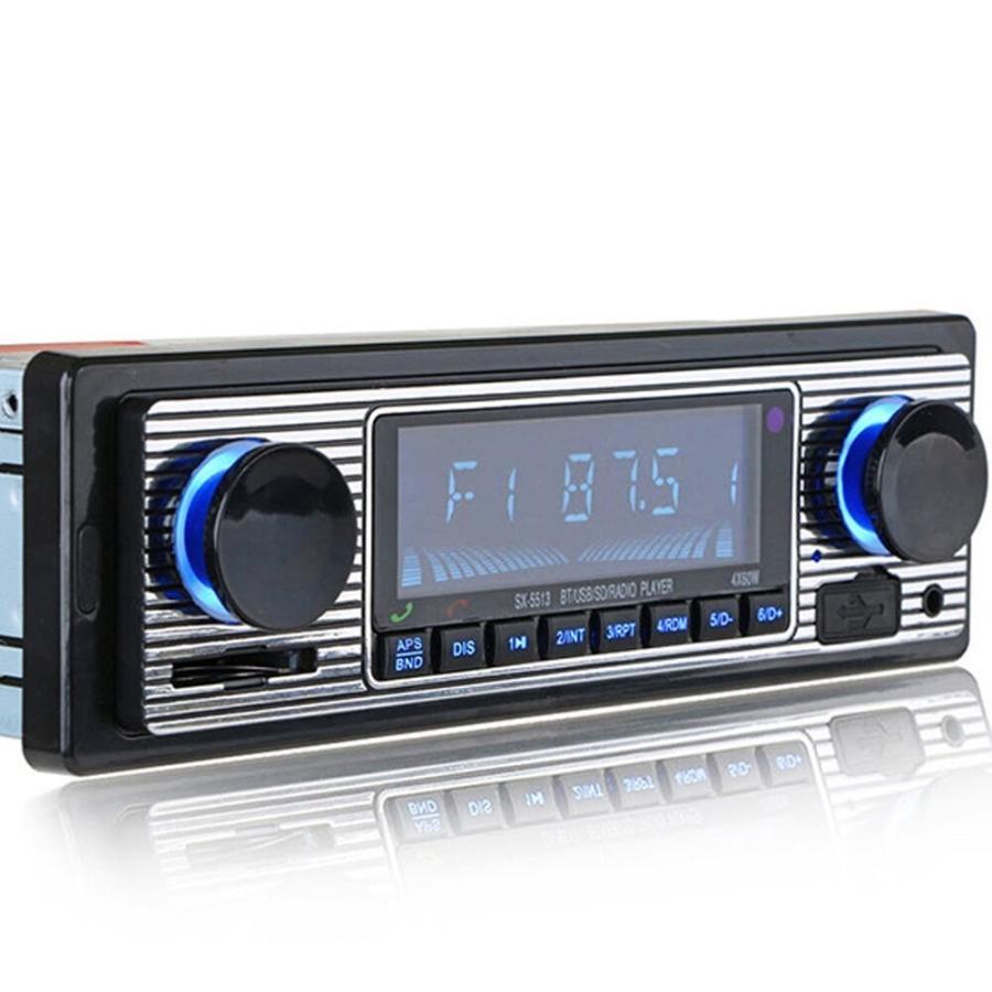 レトロ 旧車 チューナー　ラジオ　AUX　USB　Bluetoothオーディオ Bluetooth ヴィンテージ車ラジオ MP3 プレーヤーステレオ USB AUX