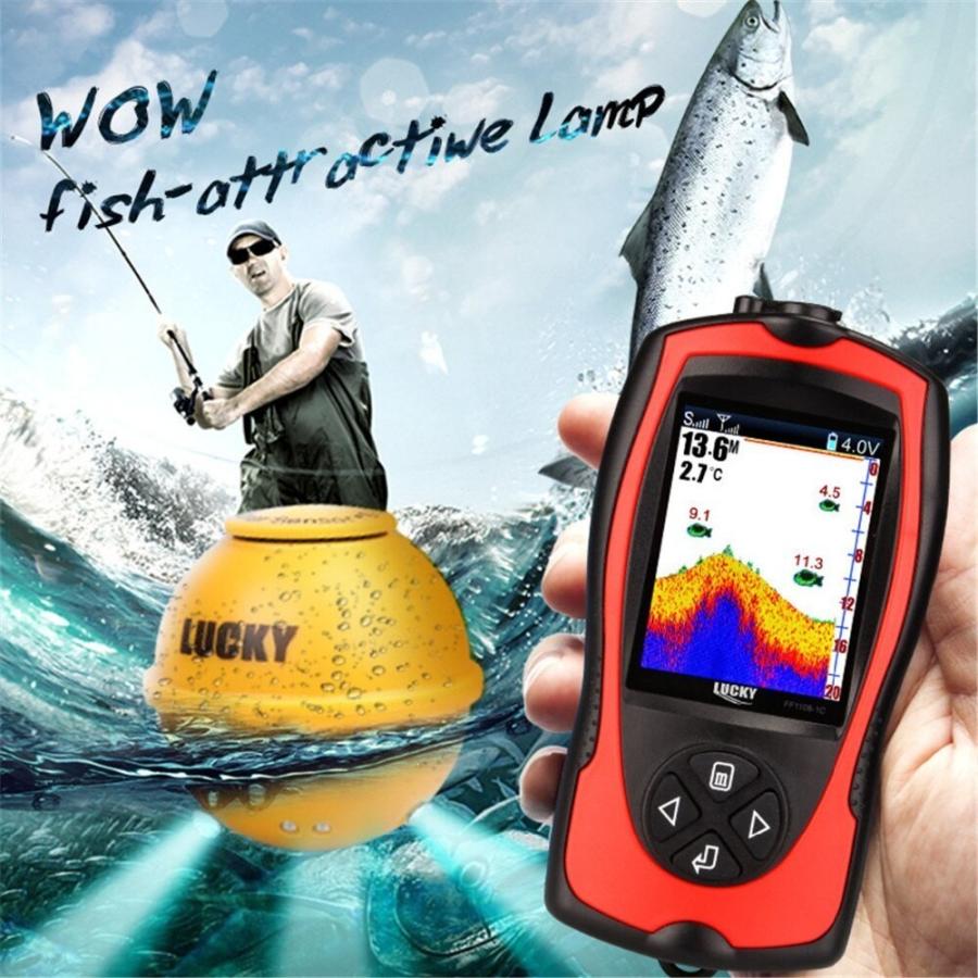 魚群探知機 ワイヤレス Luckylaker ポータブル 魚探 バス
