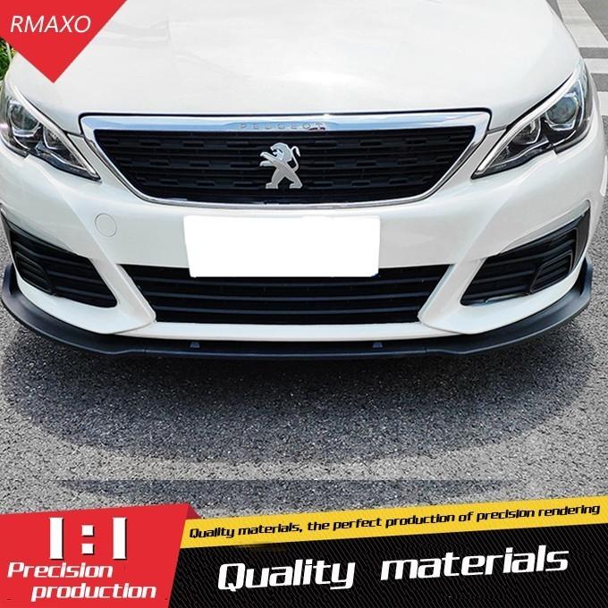 プジョー 2016-2018 フロント バンパー スポイラー 保護 リップ ボディ キット カバー トリム