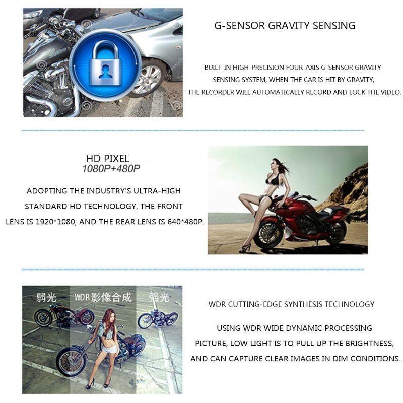 ニコマク NikoMaku バイク用 ドライブレコーダー 【前後カメラ同時表示