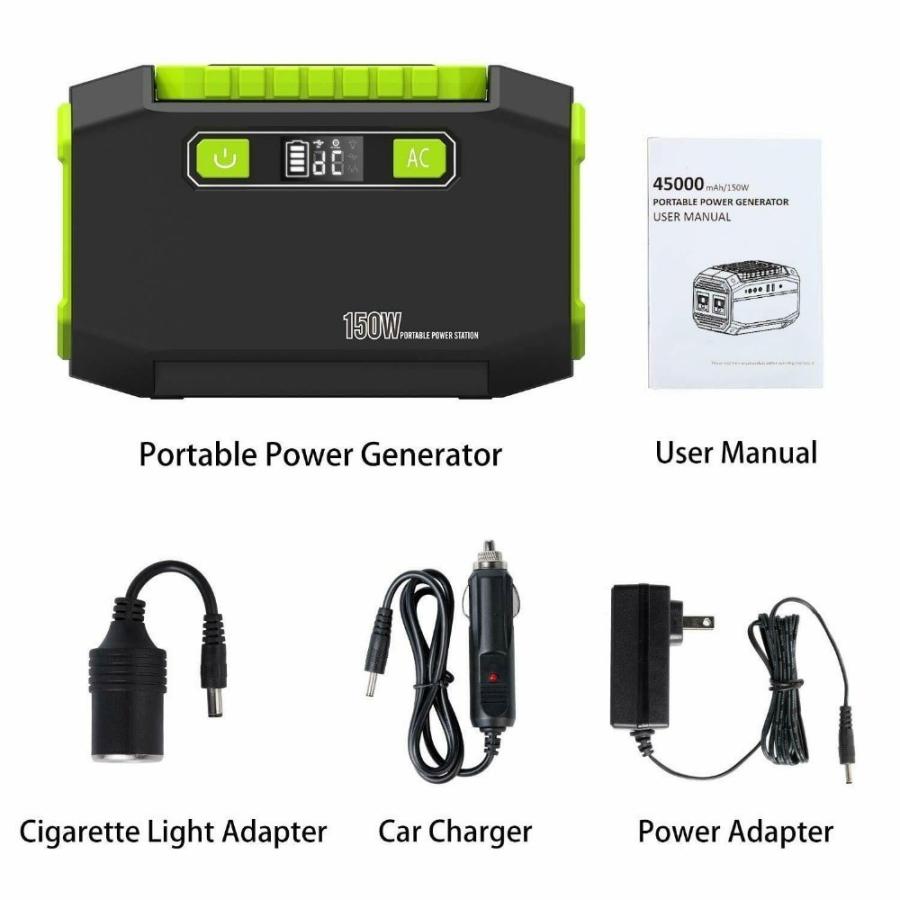 ポータブル発電機 緊急バックアップインバータステーション 110 V / 220 VデュアルACコンセント 2 USB 3 DCポート屋外電源の画像